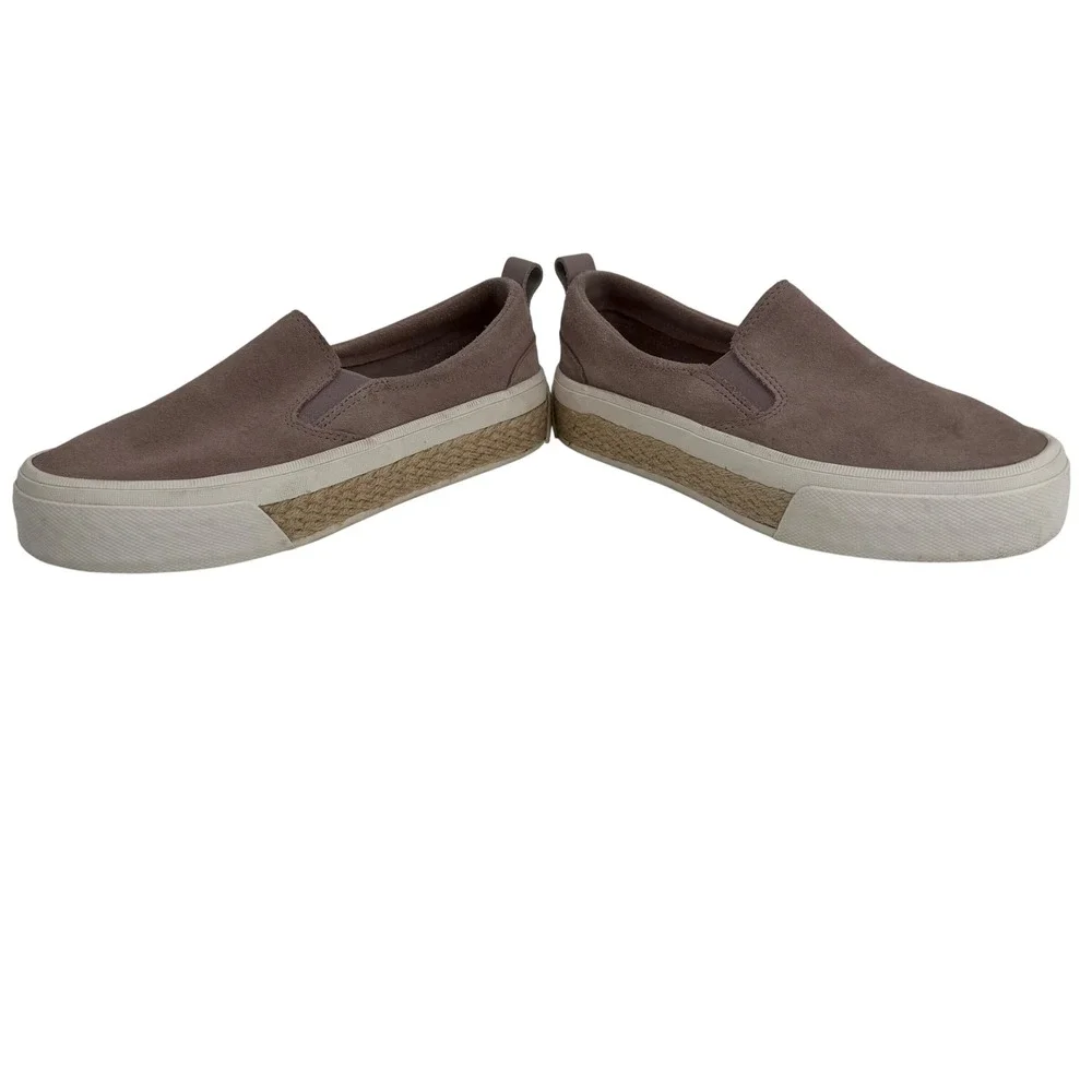 Sperry Crest Vibe Espadrille Women Size 6 Mauve Purple Suede Slip On Sneakers